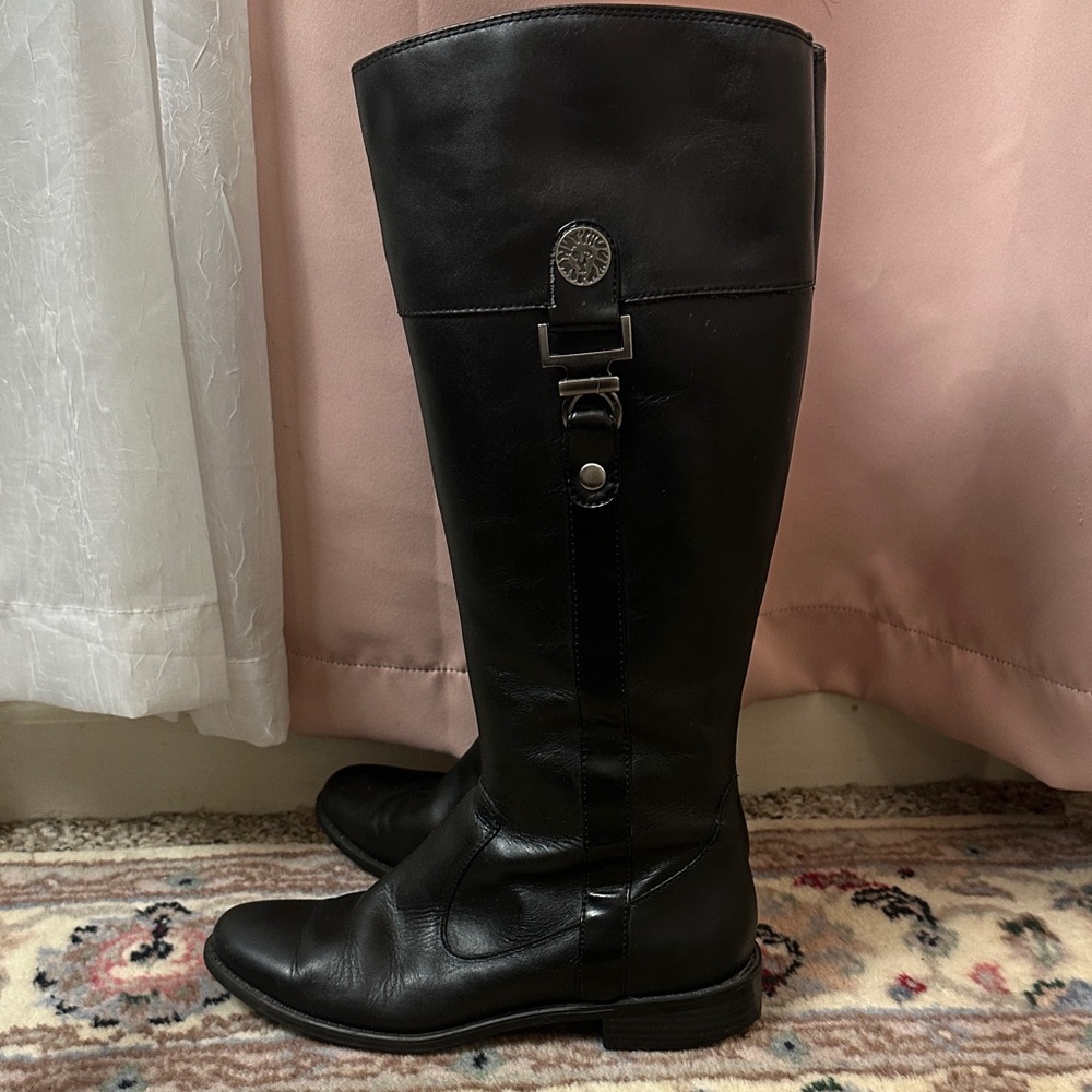 Anne Klein Black‎ Leather boots 5M